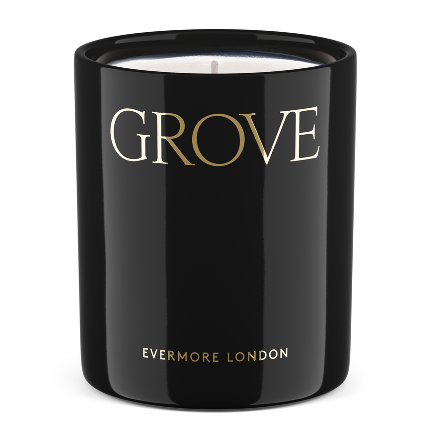 Evermore Grove candle in an autumnal setting