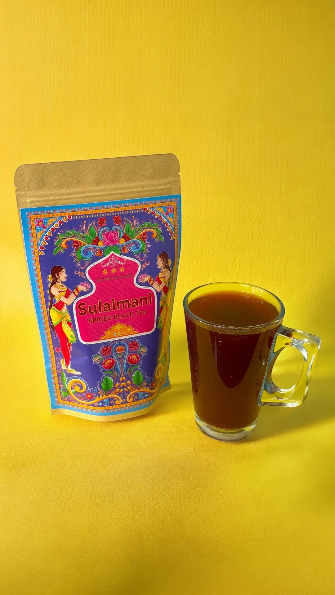 Ghar Ki Chai Sulaimani and a glass of tea in a bright late-summer setting